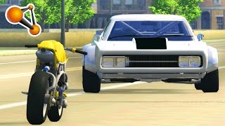 Bike vs Car Jumps Crashes - BeamNG Drive