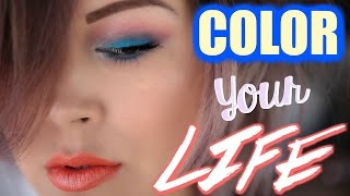 TUTORIEL: BLUE EYES & ORANGE LIPS (Urban Decay)