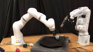 Robotic Prepreg Composite Sheet Layup on a Complex Tool