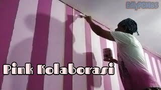 Cat Kolaborasi Pink Motif