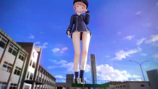 【MMD Giantess 巨大娘】巨大化マックス/Z3 Growth in the city(No Sound)
