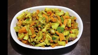 Healthy vegetable salad( (Carrot, Cucumber, and radish)- Mix Vegetable Pickle (अचार) /Food Choice