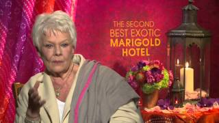 The Second Best Exotic Marigold Hotel: Judi Dench "Evelyn Greenslade" Official Interview