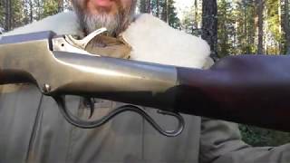 Dimwit - the last mountainman. Shoots a 44 rimfire 1860s Ballard dual ignition rifle.