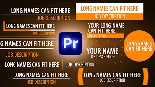 Simple LOWER THIRDS templates for Premiere Pro (FREE) | Cinecom.net
