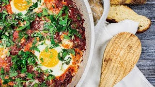 Шакшука на сковородке | Вкусный завтрак из яиц