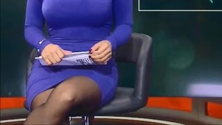 Jackie Guerrido sexy legs in black pantyhose