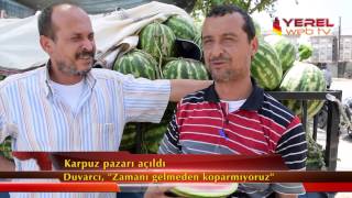 Ödemiş'te karpuz pazarı açıldı
