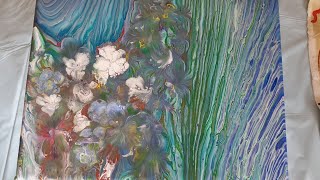 Acrylic pouring mix.  Акриловая Заливка. Смешанная техника.#0256
