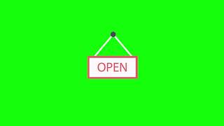Open/открыто: иконка на хромакей для видеомонтажа