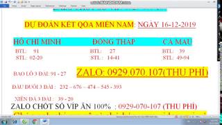 SOI CẦU MIỀN NAM  DỰ ĐOÁN XSMN 16-12-2019