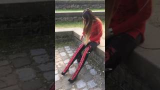 Fan Video 5" inch Lara wears the Gift Overknees High Heel Boots 12,5 cm she got present from Michael