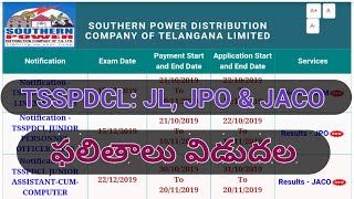 #TSSPDCL JL, JPO & JACO Results 2020 || Telangana Job informer