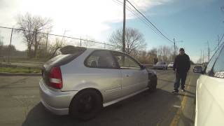 K20 hatch vs b20v civic part 2