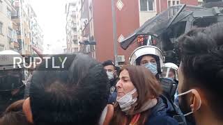 Turkey: Supporters gather outside Istanbul HDP office after armed attack