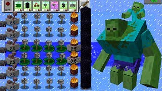 Plants vs Zombies Mod Minecraft - GATLING PEA MOD MINECRAFT vs GARGANTUAR FIGHT!
