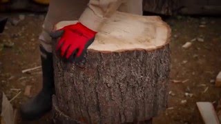 【薪割り】ただ薪を割るだけの動画 （斧グレンスフォシュ）