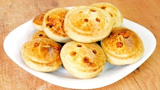 Пирожки "Пуговки" - вкусные маленькие пиццы / Mini pizza stuffed Button buns ♡ English subtitles