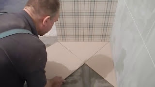 Укладка плитки по диагонали ч.1