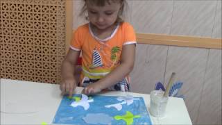 Аппликация "Птицы в небе"