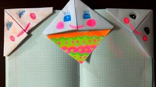 DIY! Закладка для книг из бумаги оригами смешная лягушка! Origami bookmark for books from paper!