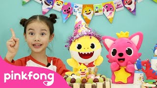 ¡Feliz Cumpleaños, Brooklyn! | La Fiesta de Cumpleaños | Tiburón Bebé | Pinkfong Playfong