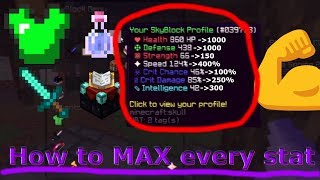 HOW TO MAX ALL STATS IN SKYBLOCK (Full Guide w/ Reforging Tips) - Hypixel Skyblock