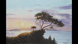 Сосна на берегу обзор картины. Цуканова Виктория
