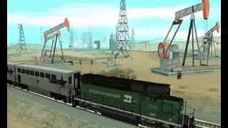 GTA san andreas Train Mod :SD 40 Union Pacific Burlington Northern 3149
