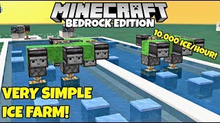Minecraft Bedrock: Simple Ice Farm Tutorial! 10,000/Hour! MCPE Xbox PC