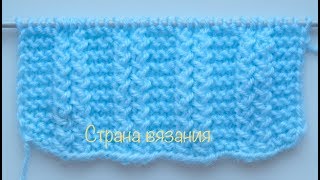 Узоры спицами. Вертикальные рельефные дорожки.