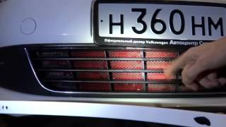 VW polo sedan / готовимся к зиме, закрываем решётку радиатора в бампере (бюджет 100р)