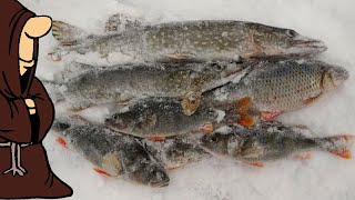 Пришлось побегать на Рыбалке Активная зимняя рыбалка на жерлицы Первый лед 2022 2023 на реке Сок