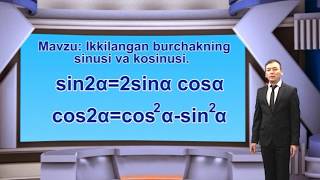Ikkilangan burchakning sinusi va kosinusi