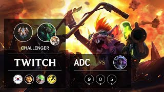 Twitch ADC vs Kai'Sa - KR Challenger Patch 9.12