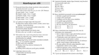 Azerbaycan dili dersleri.Qebul 2016.Testler