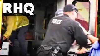 Cop Attacks Man Handcuffed To Ambulance Stretcher