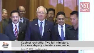Cabinet reshuffle: Two full ministers, four new deputy ministers announced