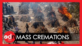 HUNDREDS Cremated in Mass Funerals as Coronavirus Cases Surge in India