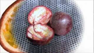 Passion fruit juice extraction