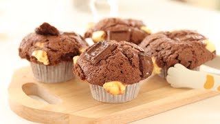 クリームチーズ＆チョコマフィンの作り方 ラッピングありCream Cheese Chocolate Muffin｜HidaMari Cooking
