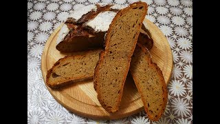 Хлеб ржаной на закваске с семечками