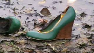Burning Green Wedge High Heels