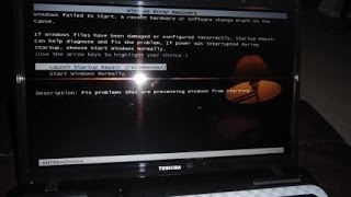 Fix black or dead screen of Tosiba notebook, netbook PC