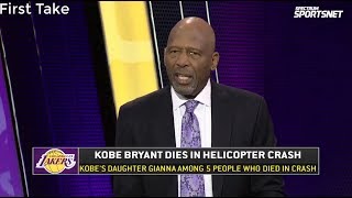 james worthy Reaction Kobe Bryant dead in helicopter crash at 41
