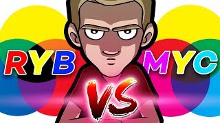 BATTLE of the TRUE PRIMARY COLORS!! - RYB Vs. MYC Art Challenge!
