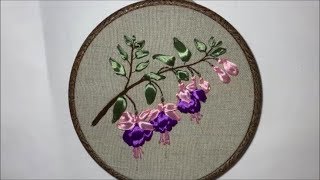 Фуксия вышитая лентами / Fuchsia embroidered with ribbons