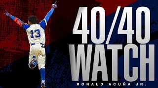 40/40 Watch: Braves' Ronald Acuña Jr. chases 40 home runs and 40 stolen bases!