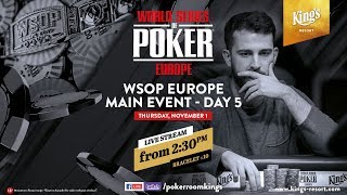 WSOP Europe Main Event , Day 5 - King´s Resort 2018 / CZ - SVK