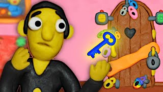 FORCED To Escape the CREEPIEST Secret ESCAPE ROOM Ever In 12 Locks: Plasticine Room (Claymation)